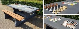 Picknickset DeLuxe Anthrazit-Beton Spieltisch